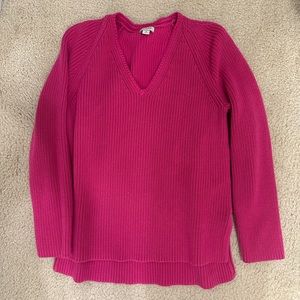 J Crew pink v-neck sweater
